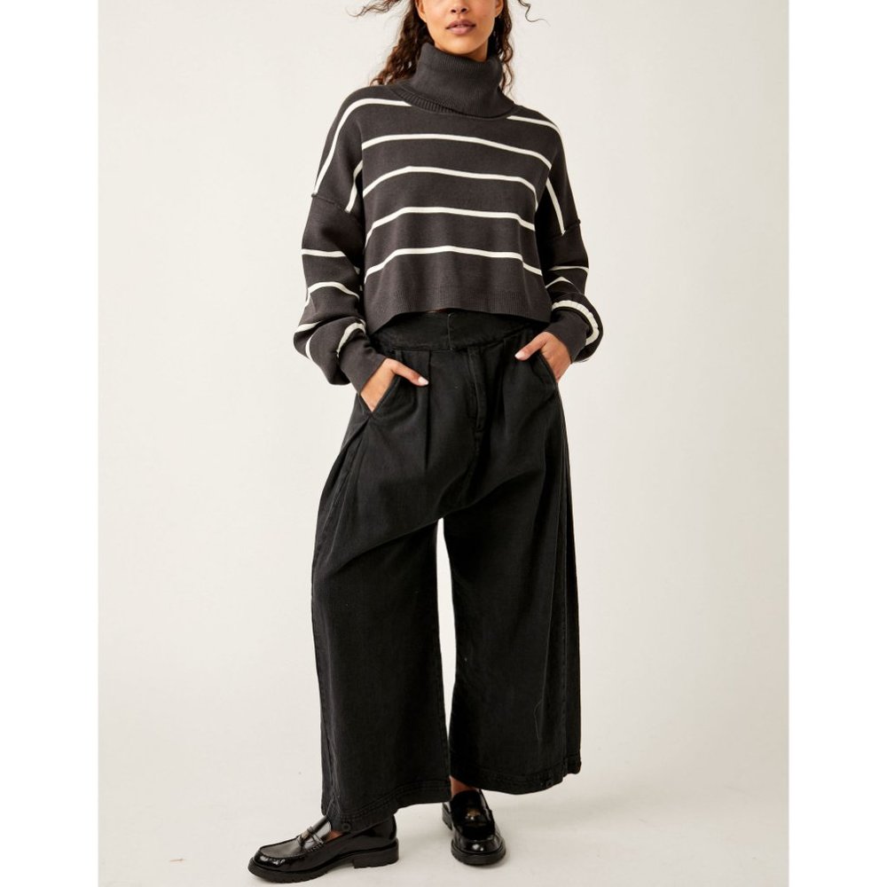 FREE PEOPLE Paulie Sweater / Smoked Pearl Combo - Picture 8 of 9